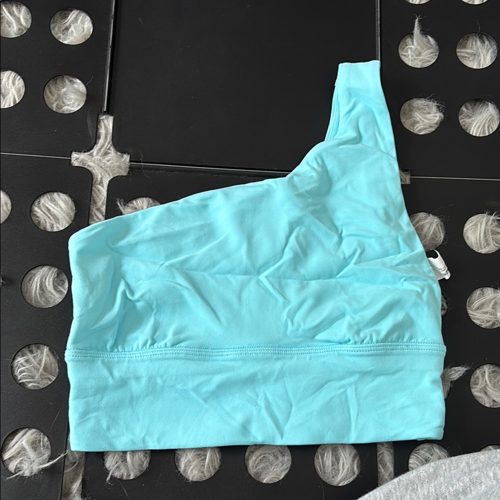 NWOT Lululemon Athletica Aqua One-Shoulder Top